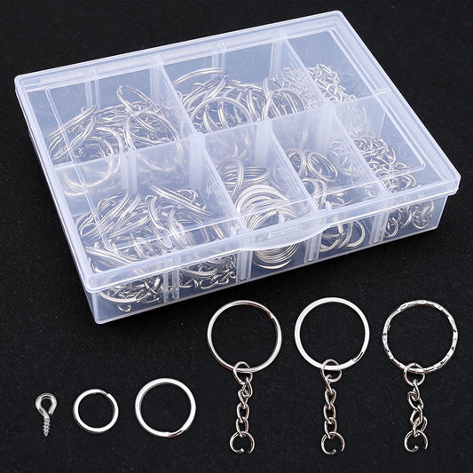 Top Quality Metal Key Chain Set Round Split Ring Car Keys Decoration For Men Women Gift Key Chain Making Jewelry Finding DIY