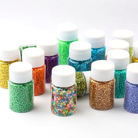 2MM sample of glass rice beads in a bottle 3000pcs/Bottle