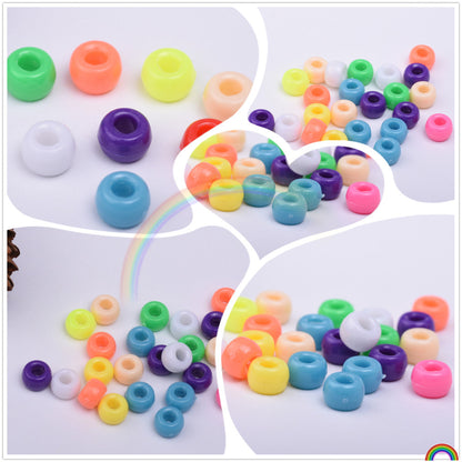 5*8MM plastic colored beads 200pcs/bag