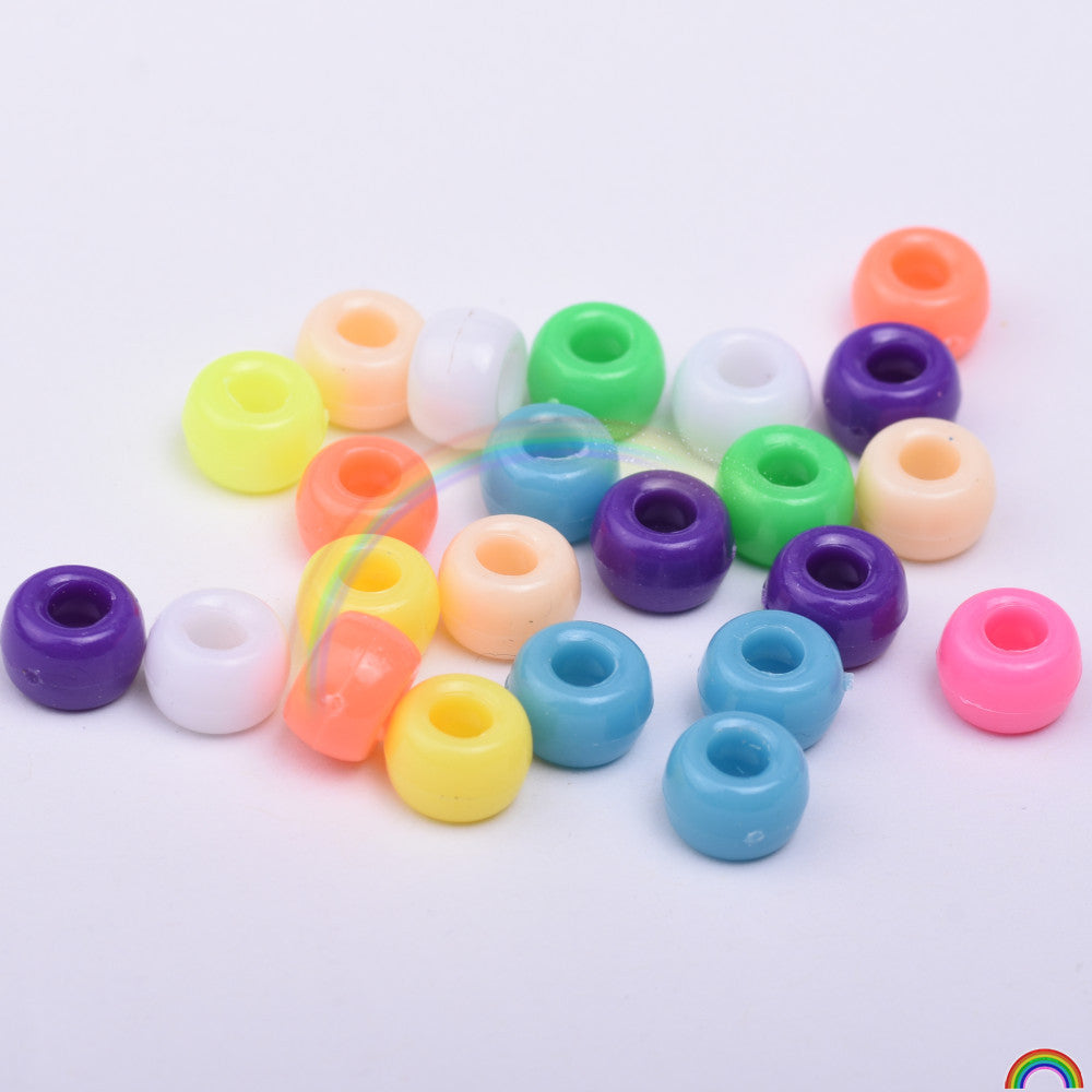 5*8MM plastic colored beads 200pcs/bag