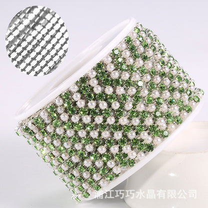 Rhinestone claw chain sample 10m/roll