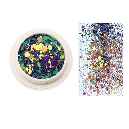 Sample box of nail art glitter powder