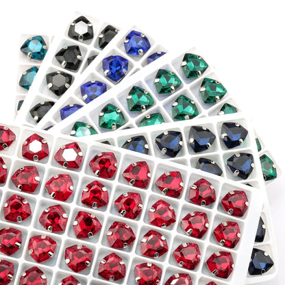 12 mm claw seam glass rhinestone sample box set