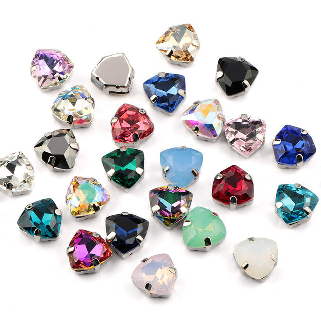 12 mm claw seam glass rhinestone sample box set