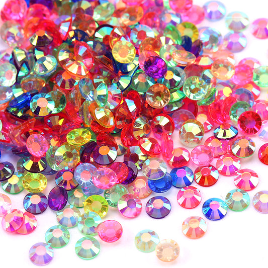 Flat bottom resin rhinestone sample clear bottom 10000pcs/bag