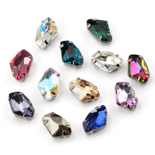 12 mm claw seam glass rhinestone sample box set