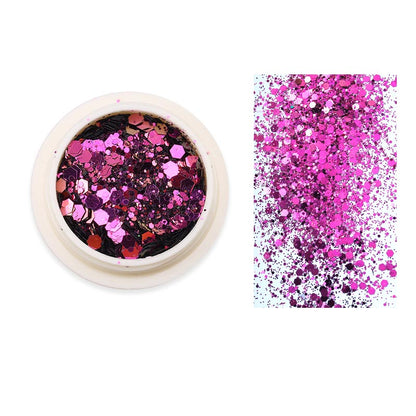 Sample box of nail art glitter powder