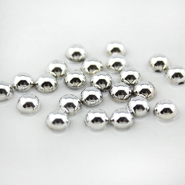 Flat-bottomed half-round pearl samples