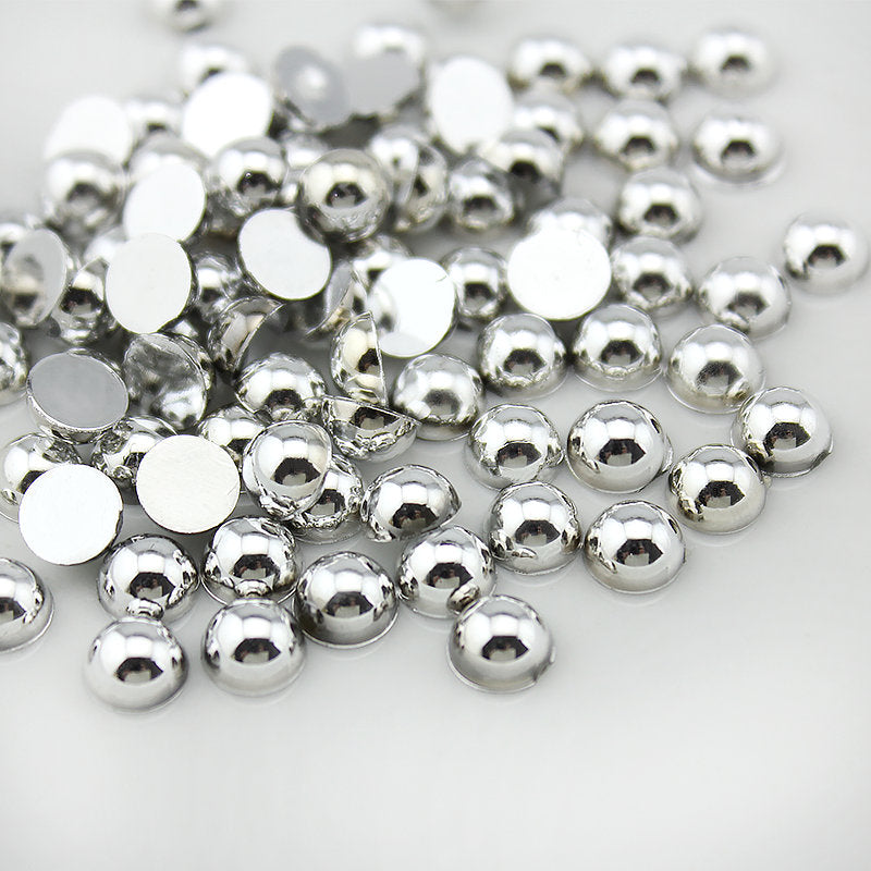 Flat-bottomed half-round pearl samples