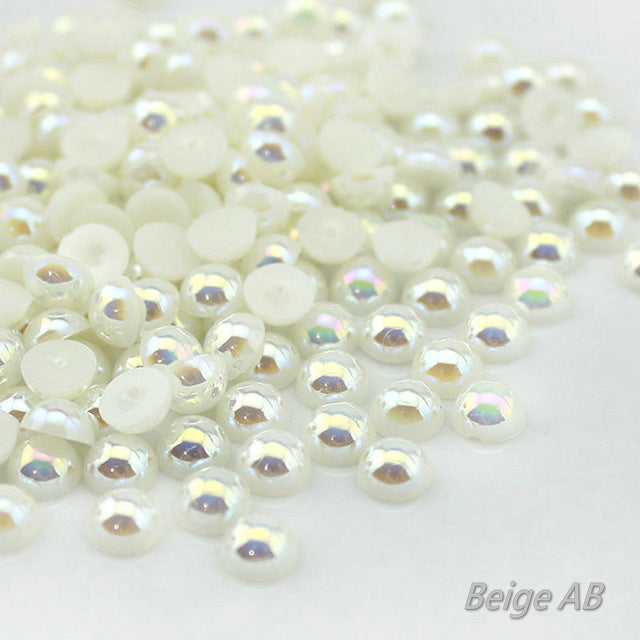 Flat-bottomed half-round pearl samples