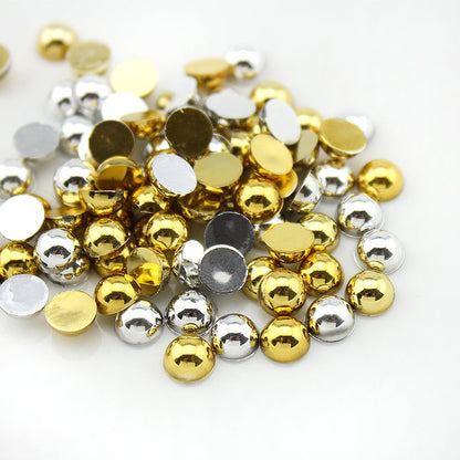 Flat-bottomed half-round pearl samples