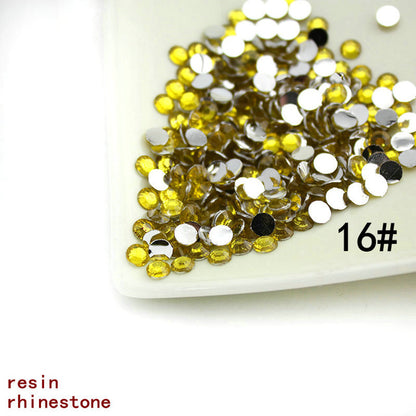 Flat bottom resin rhinestone sample clear bottom 10000pcs/bag