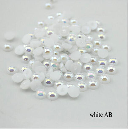 Flat-bottomed half-round pearl samples