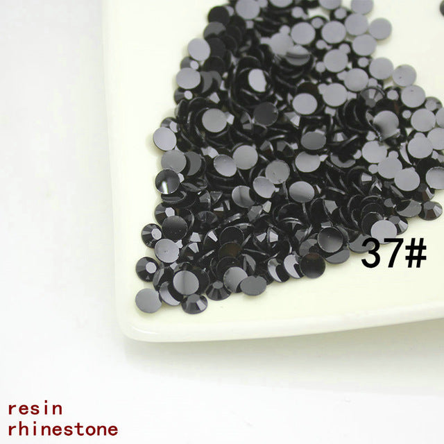 Flat bottom resin rhinestone sample clear bottom 10000pcs/bag