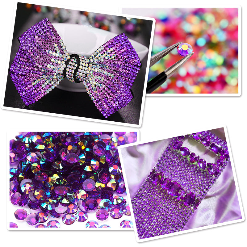 Flat bottom resin rhinestone sample clear bottom 10000pcs/bag