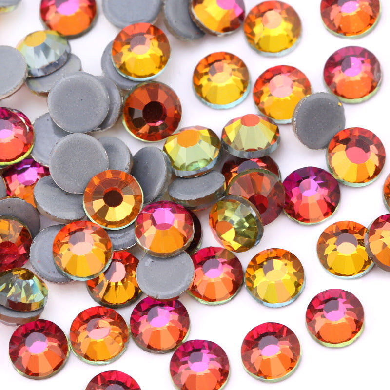 Hotfix flat bottom glass rhinestone sample Color series two