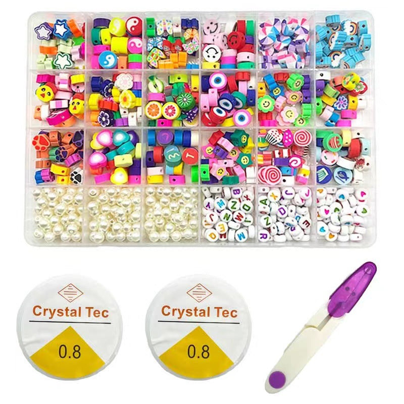 24-compartment 480-piece colored soft ceramic beaded set Starting at two pieces