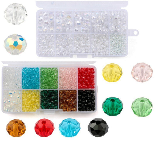 10 Grid Crystal Beads Glass Bead Sample Set