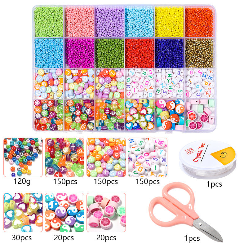 24-compartment 480-piece colored soft ceramic beaded set Starting at two pieces