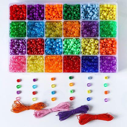 6X9 Color Plastic Pony Beads Box Sample