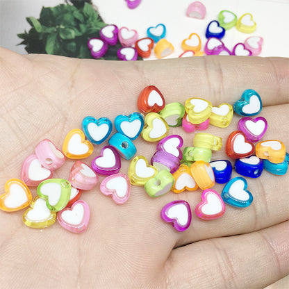 8mm color edge love beads 200pcs/bag