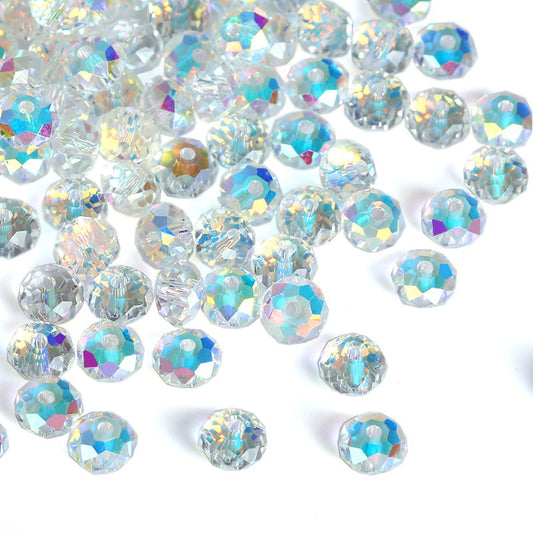 3A electroplated aurora phantom colored crystal glass beads Sample