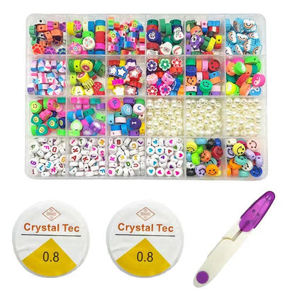 24-compartment 480-piece colored soft ceramic beaded set Starting at two pieces