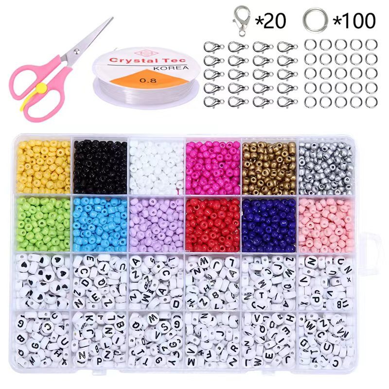 24-compartment 480-piece colored soft ceramic beaded set Starting at two pieces