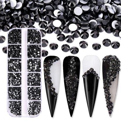 12 cell flat bottom glass rhinestone sample 3600pcs/box