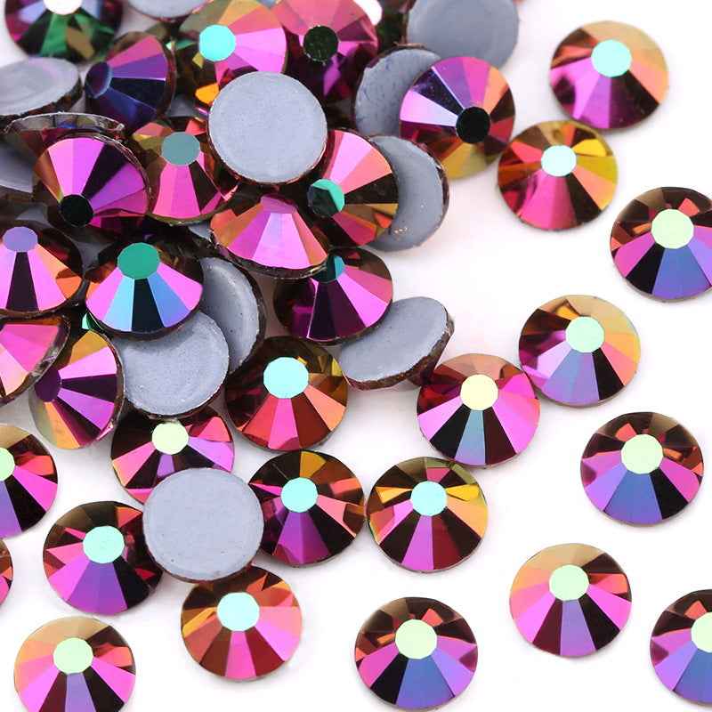 Hotfix flat bottom glass rhinestone sample Color series two