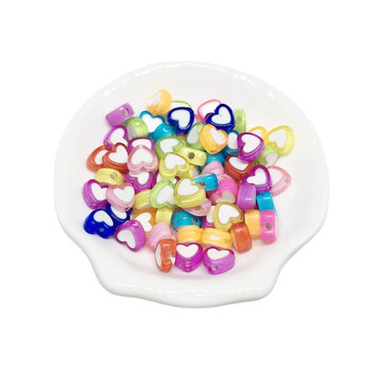 8mm color edge love beads 200pcs/bag